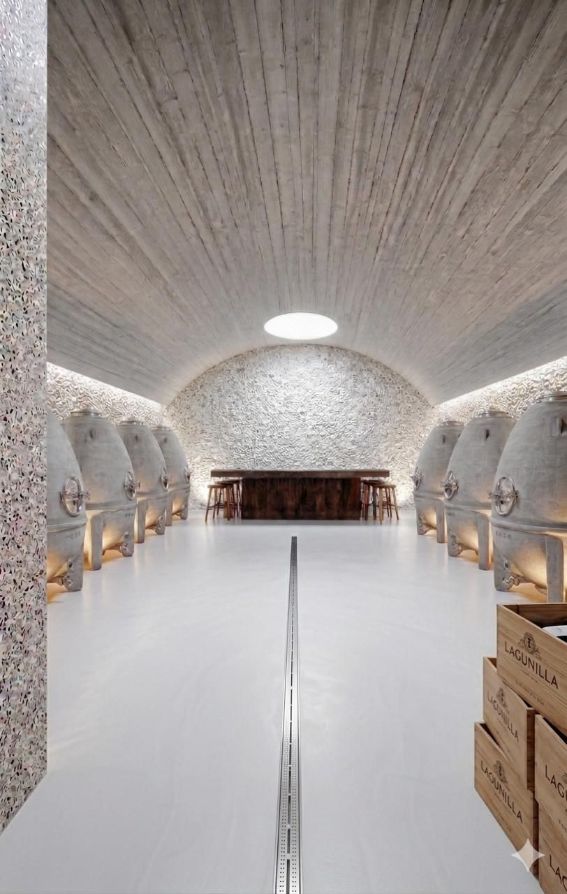 Bodega Puerto Campo, bodega subterránea en San Antonio Este, Río Negro — foto 5 de 5. Proyecto del Arq. Germán Vazquez