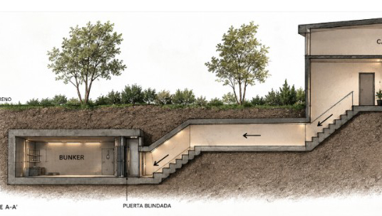 Búnker Autosuficiente, refugio autosuficiente en Buenos Aires — foto 2 de 2. Proyecto del Arq. Germán Vazquez