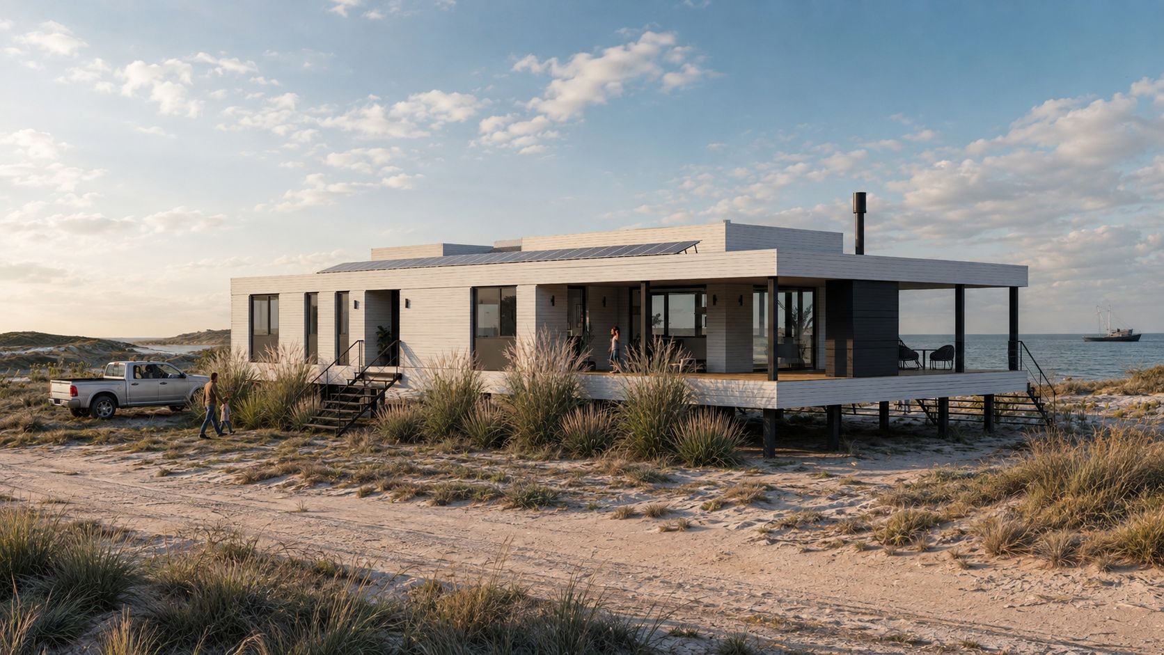 Casa AA, vivienda unifamiliar sustentable en San Antonio Este, Río Negro — foto 2 de 2. Proyecto del Arq. Germán Vazquez