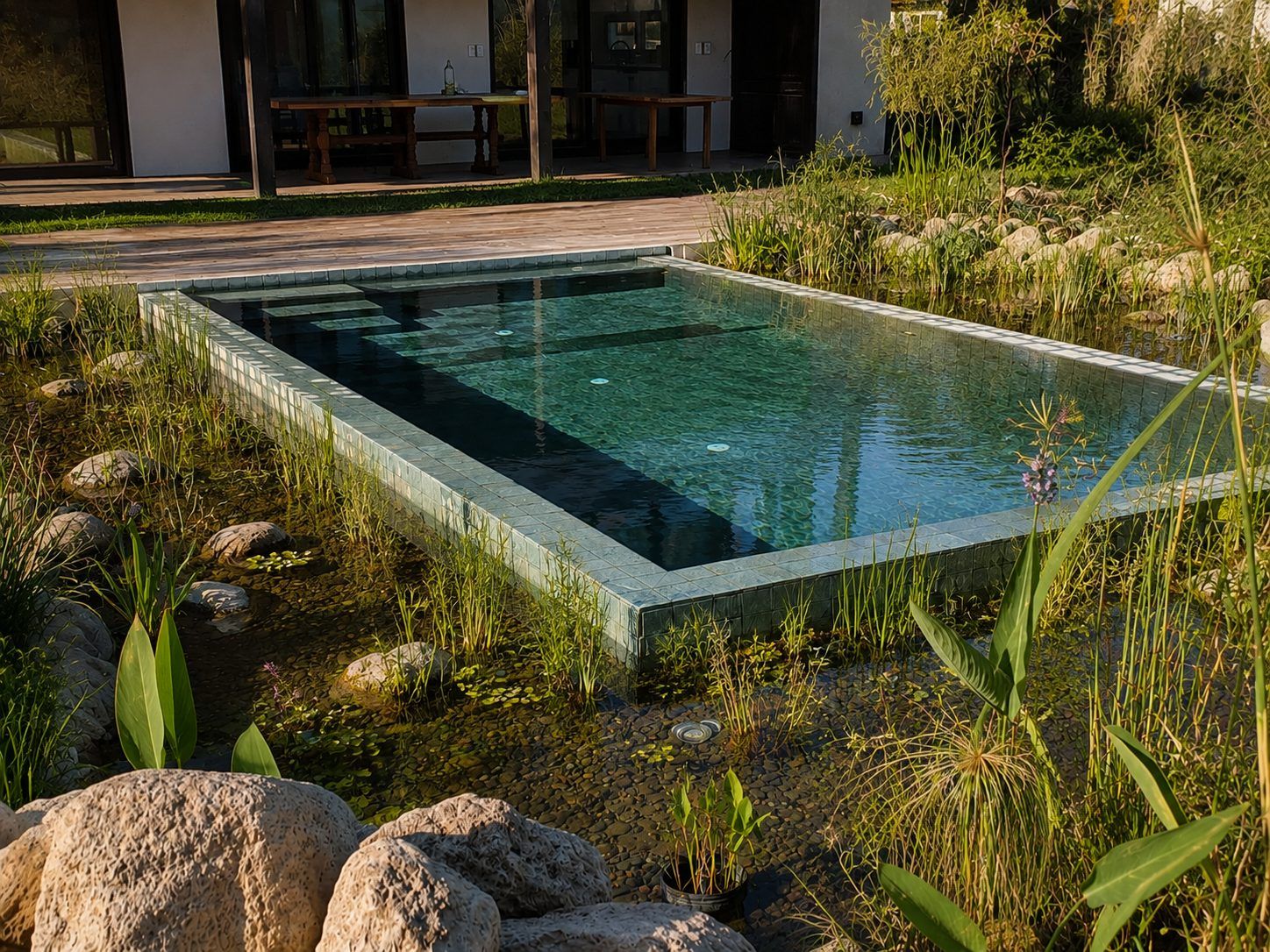 Casa ADB, vivienda unifamiliar sustentable en Francisco Álvarez, Buenos Aires — foto 9 de 12. Proyecto del Arq. Germán Vazquez