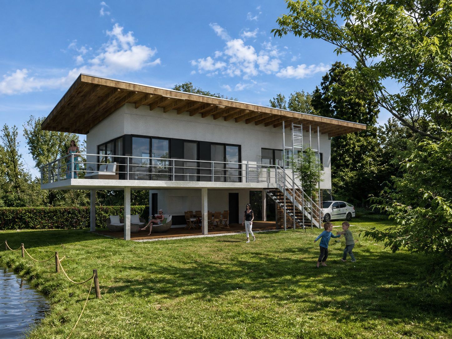 Prototipo para humedales, Delta del Tigre. Obra del Arq. Germán Vazquez