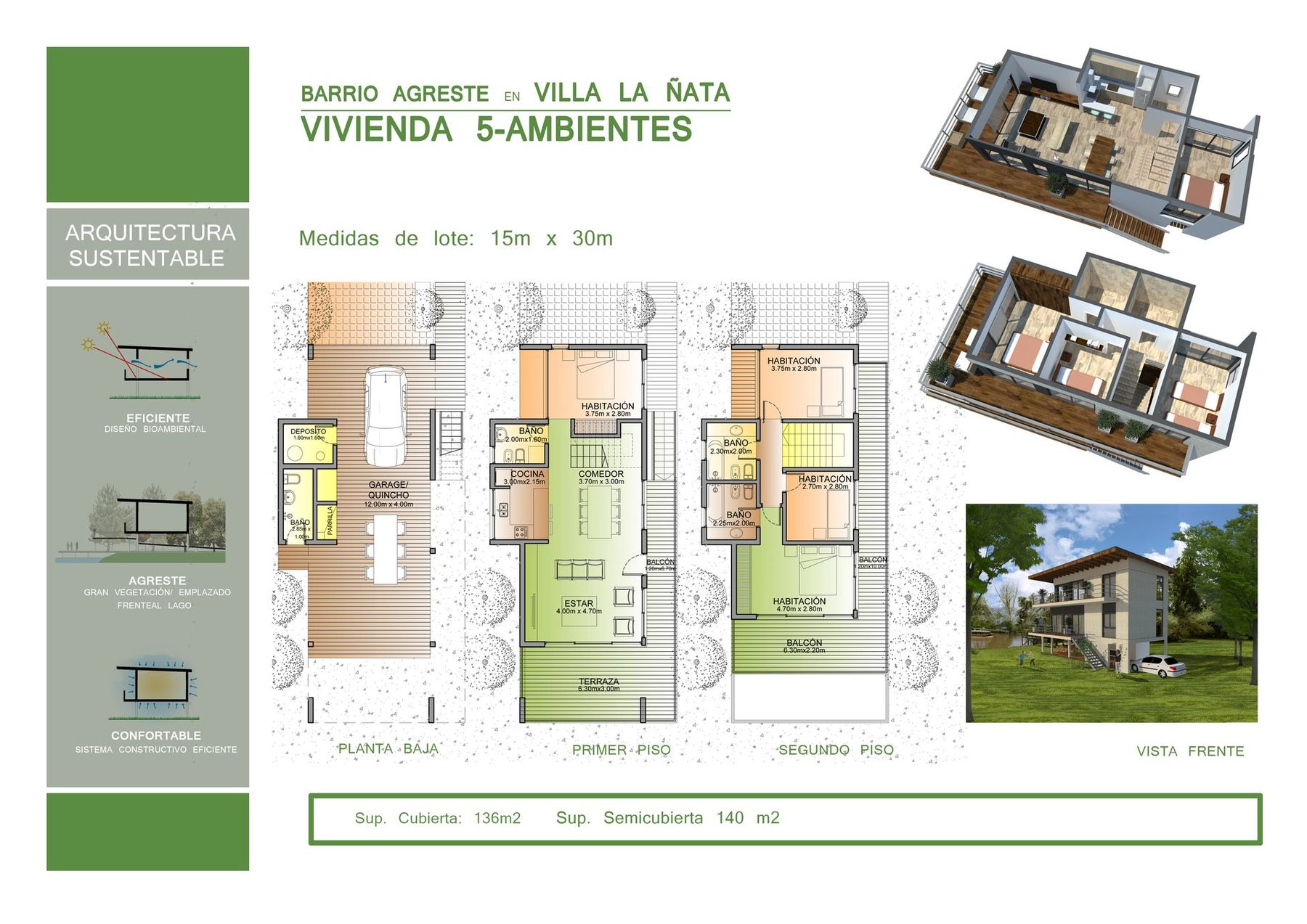 Prototipo Casa para Humedales, vivienda prototipo en Delta del Tigre, Buenos Aires — foto 5 de 6. Proyecto del Arq. Germán Vazquez