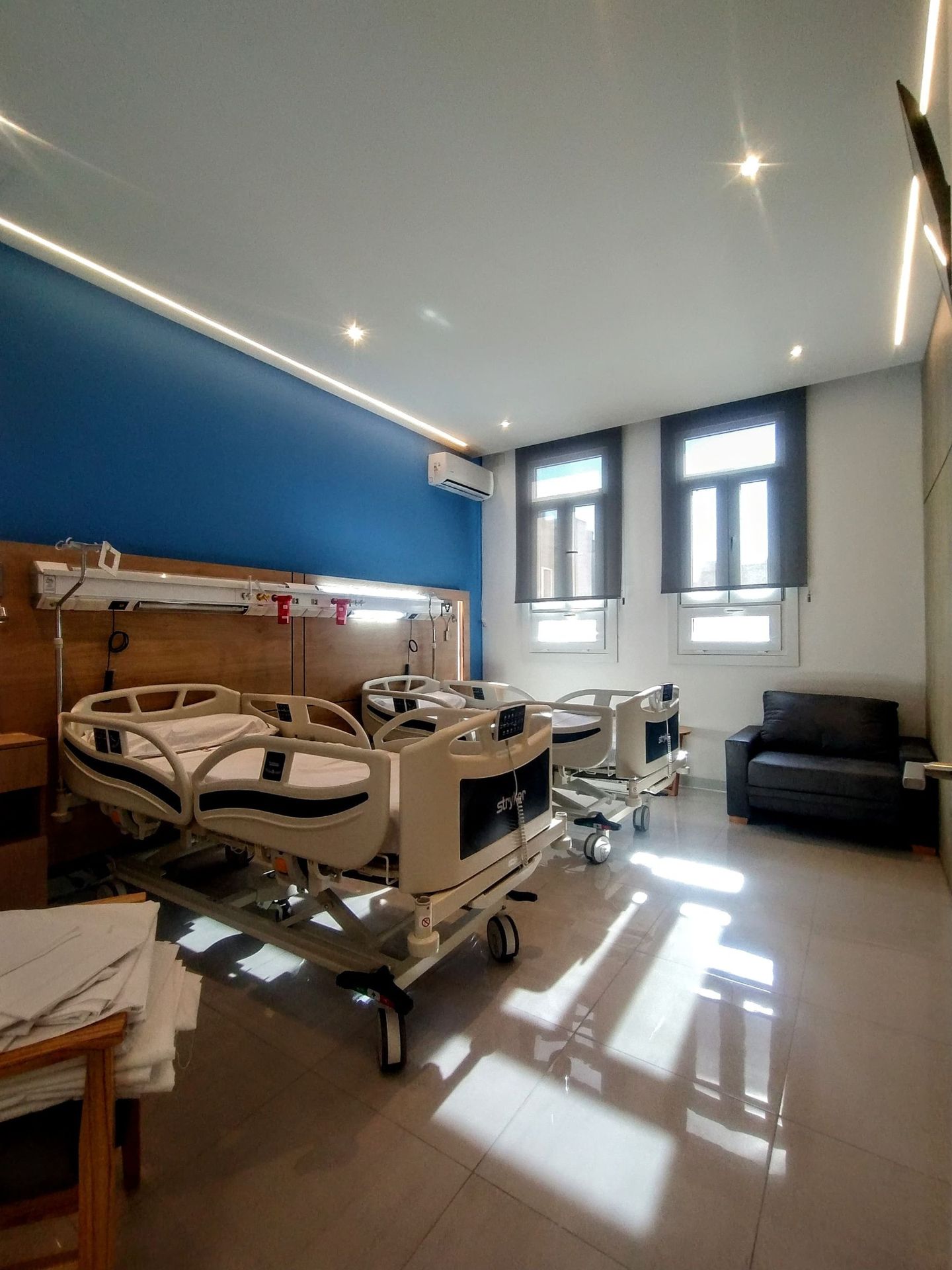 Piso de internación · Centro Gallego, internación en CABA — foto 10 de 11. Proyecto del Arq. Germán Vazquez