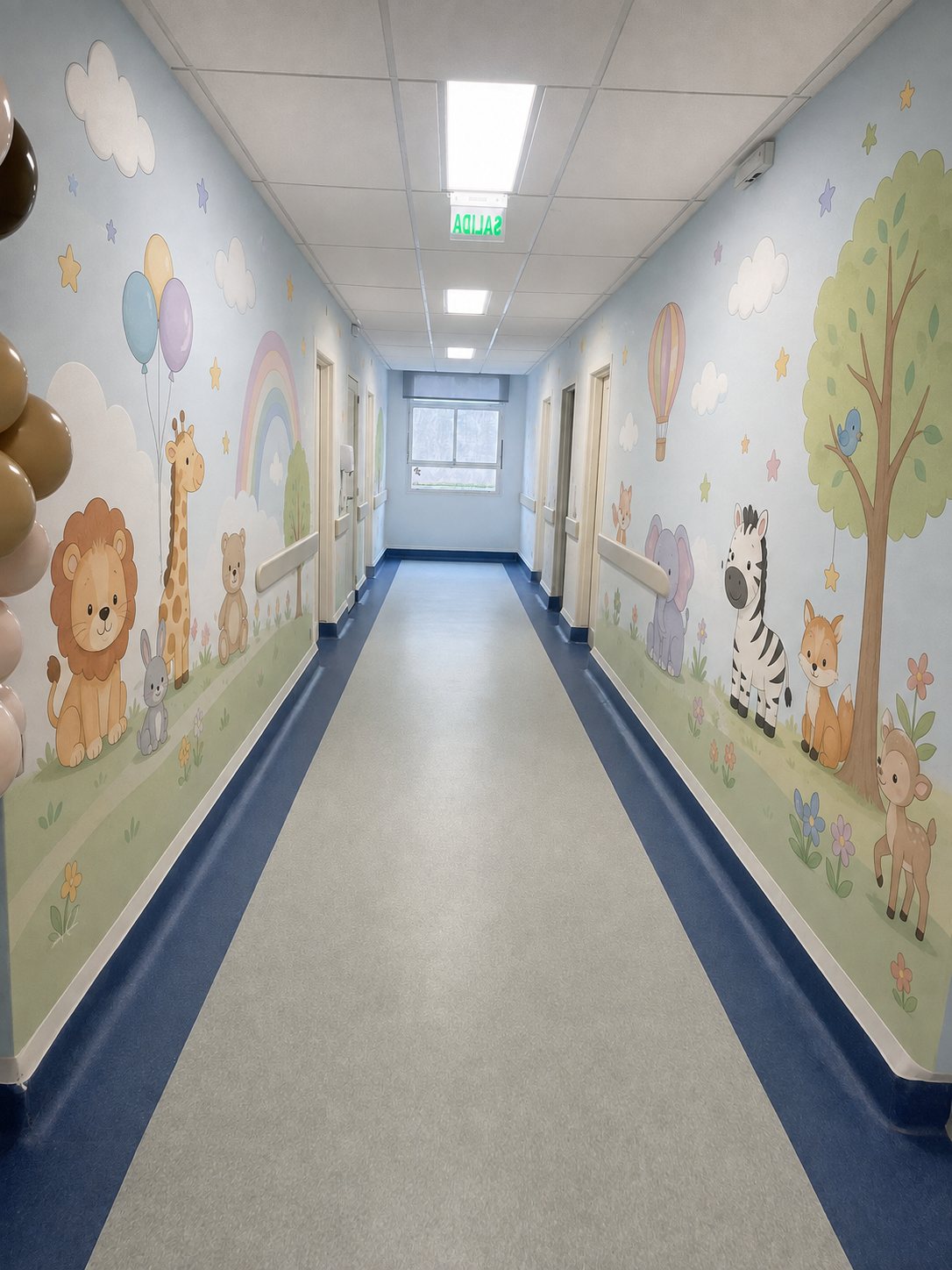 Piso de Pediatría · Centro Gallego, internación pediátrica en CABA — foto 2 de 3. Proyecto del Arq. Germán Vazquez