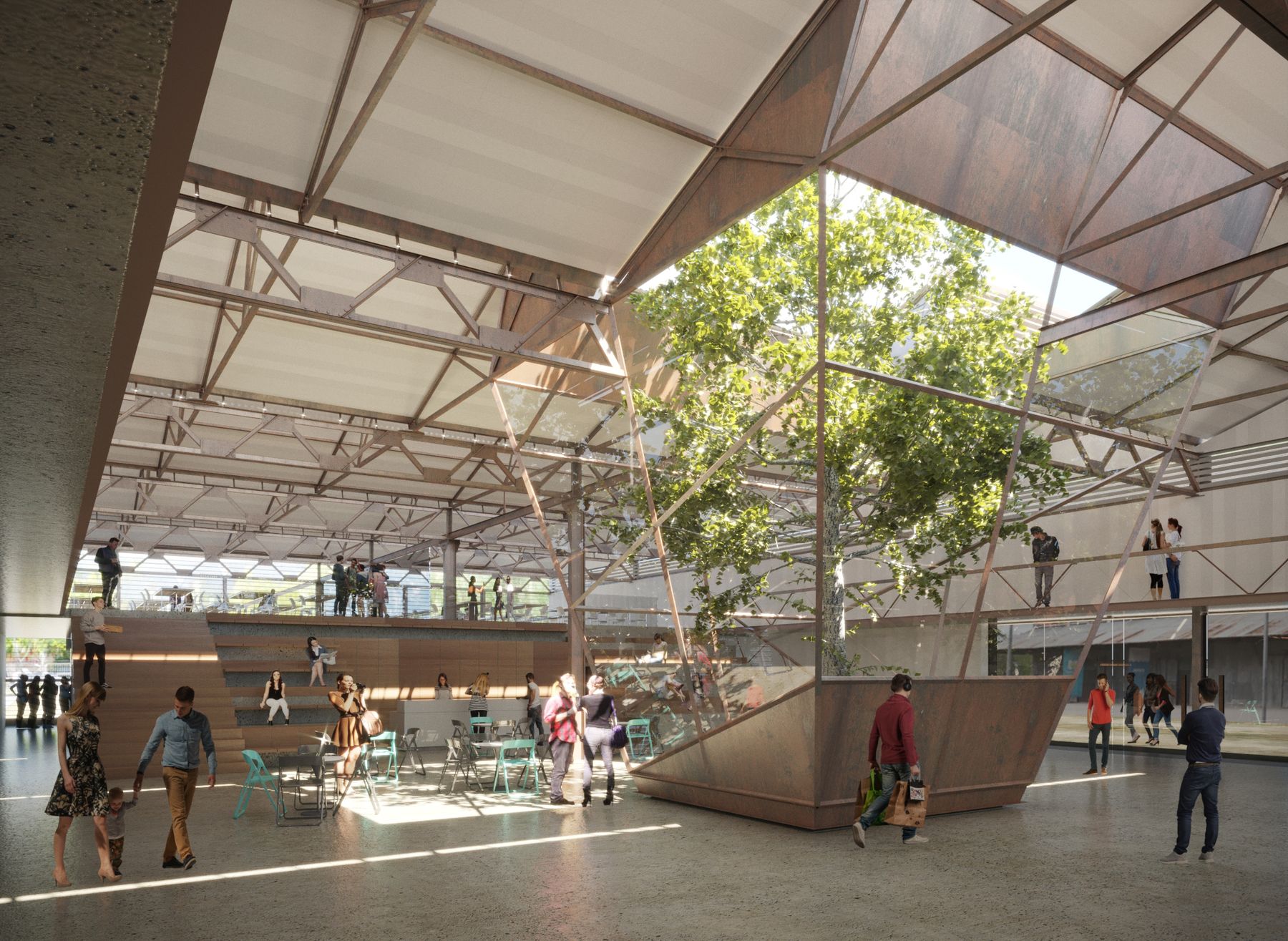 Nave Creativa de Mendoza, concurso Nacional en Patrimonio industrial — foto 7 de 8. Proyecto del Arq. Germán Vazquez